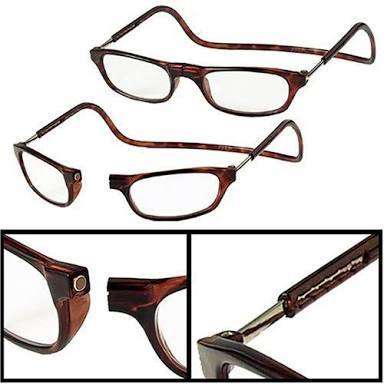 Magnetic reading glasses - halter neck +1.50 tortoise shell finish