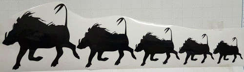 Warthog Family Vinyl Sticker Large