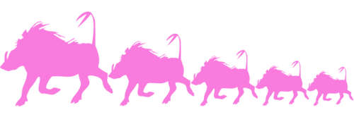 Warthog Family Vinyl Sticker Large