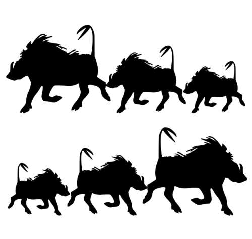 Warthog Family Vinyl Sticker