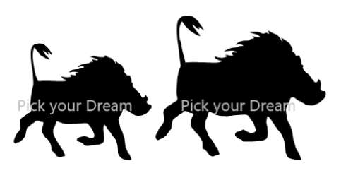 Warthog Male & Female Vinyl Sticker