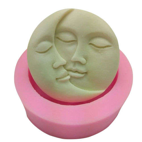 3D Sleeping Sun & Moon Silicone Mould