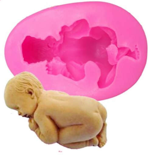 3D Sleeping Baby Silicone Mould