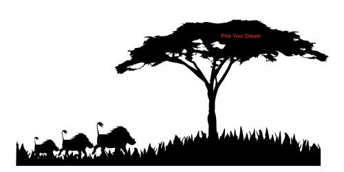 Life in Africa Vinyl Sticker size 130mm x 266mm