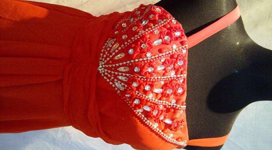 Beautiful Orange Dress - Size 8 - 10