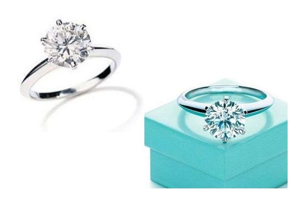 Austrian Crystal Engagement Ring Size 7/L White Gold Finish