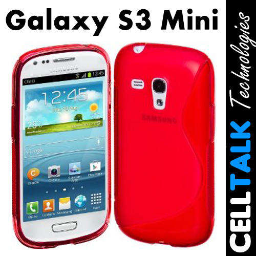 TPU S Line Soft Gel Silicone Case For Samsung Galaxy S3 Mini RED