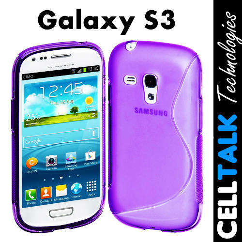 TPU S Line Soft Gel Silicone Case For Samsung Galaxy S3 PURPLE