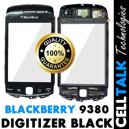 BlackBerry 9380 Curve Digitizer Touch Screen Bezel Frame+Speaker BLACK