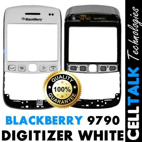 BlackBerry 9790 Bold Digitizer Touch Screen Bezel Frame + Speaker WHITE