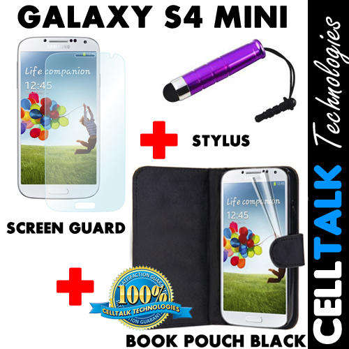 ** SPECIAL** Samsung Galaxy S4 MINI Flip Type Book Pouch + Screen Protector + Stylus *SPECIAL**