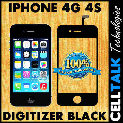 Front Glass Touch Digitizer For iPhone 4G 4S BLACK