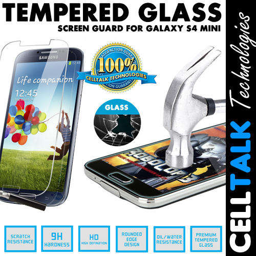 Tempered Glass Screen Guard Protector For Samsung Galaxy S4 Mini i9190 RETAIL PACK