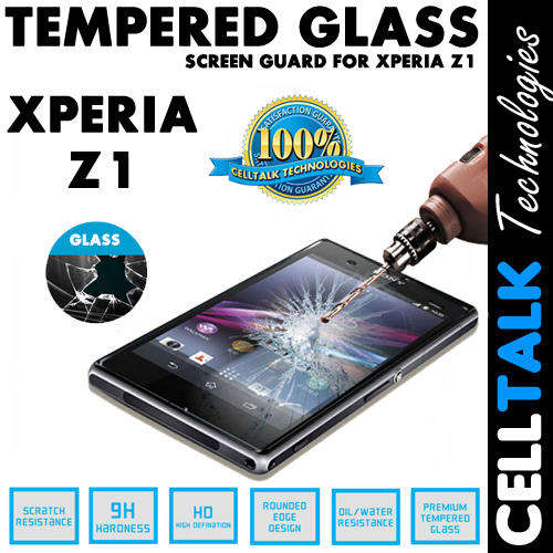Tempered Glass Screen Guard Protector For Sony Xperia Z1 L39h C903 RETAIL PACK