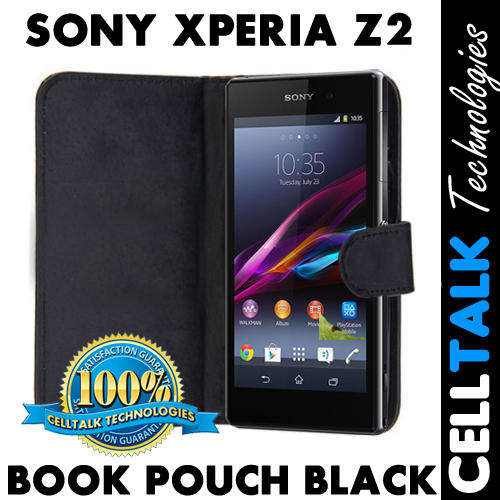 Flip Leather Book Case Pouch For Sony Xperia Z2 BLACK