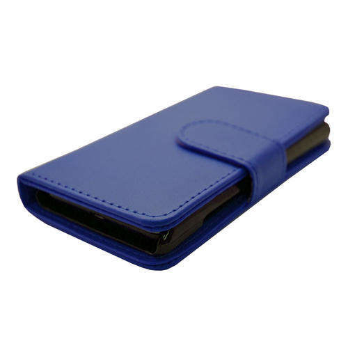Flip Leather Book Case Pouch For Sony Xperia M BLUE