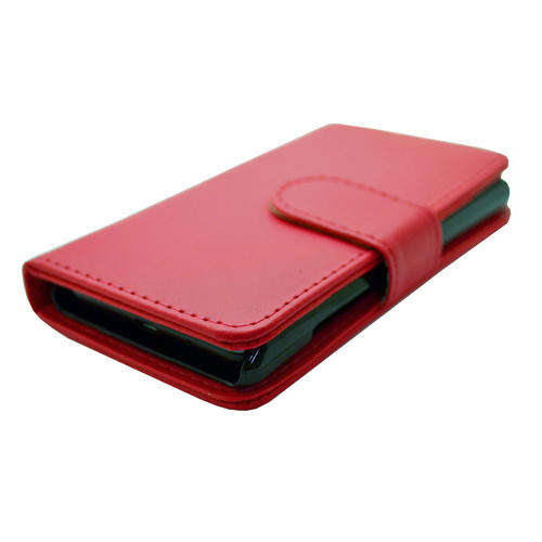 Flip Pouch Leather Case For Nokia Lumia L630 RED