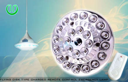 *NEW* Flying Disk Type Charged Remote-Control Emergency Lamp