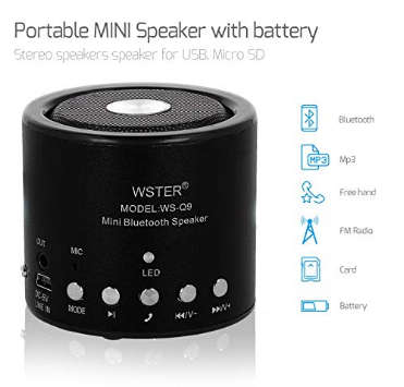 Bluetooth Speaker wster Model ws-Q9 + Mobile Phone Call
