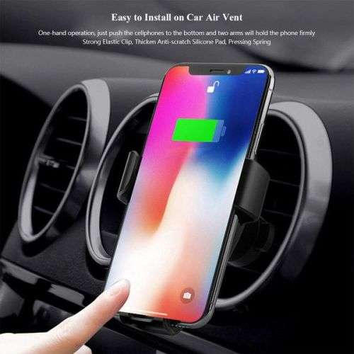 Universal Wireless Qi Fast Charging Car Charger