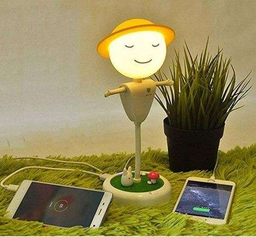 New Strange Led Scarecrow Bedside Night Light Charging Pat Sensor Light