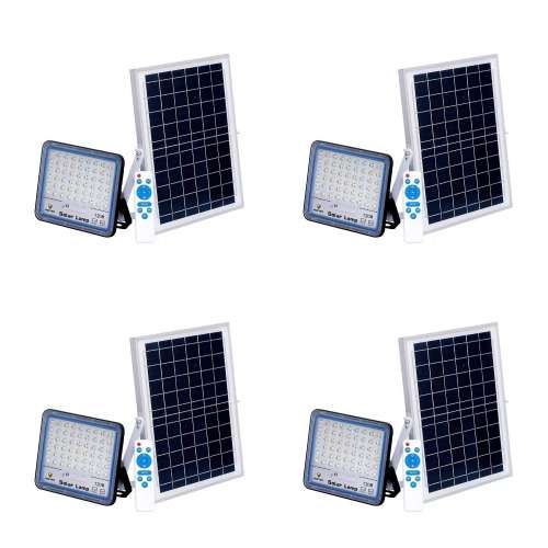 Classic Outdoor 120w Solar Floodlight with Remote - 4 Pack