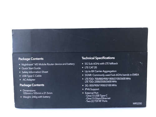 Netgear Nighthawk M5 5G mobile router (MR5200) WiFi6