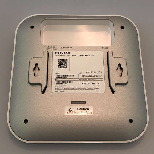 Netgear WiFi 6 Indoor Access Point (WAX610-100EUS)