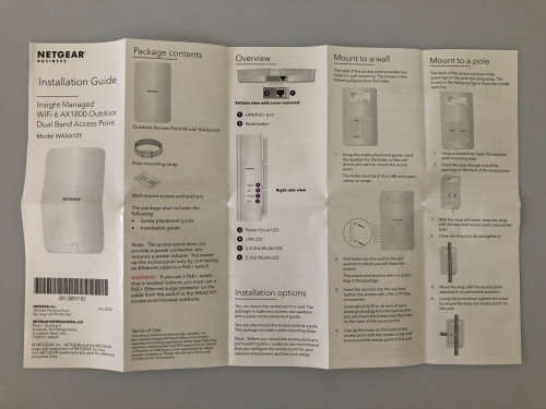 Netgear Outdoor Access Point WiFi 6 (WAX610Y-100EUS)