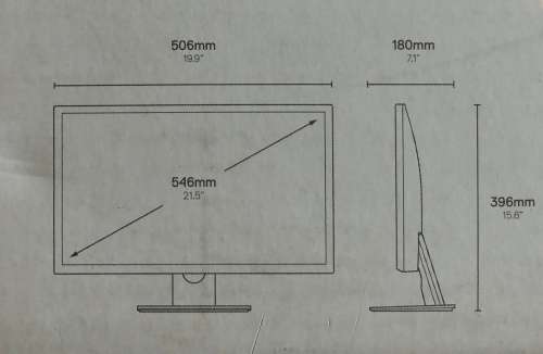Dell 21.5 inch monitor (SE2216H) with complimentary wireless keyboard and mouse