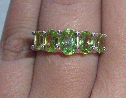 Peridot Ring, 925 Silver