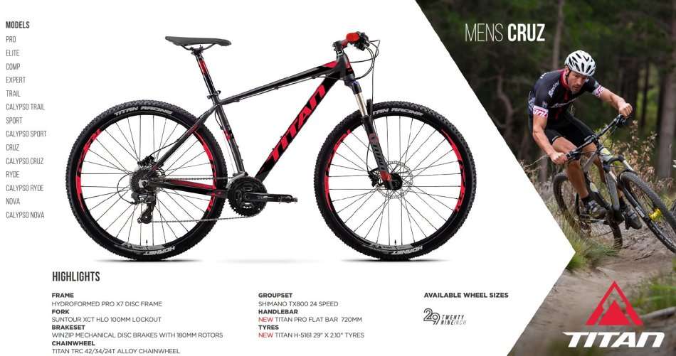 2017 Titan 29er Cruz (FREE Shipping in SA!)