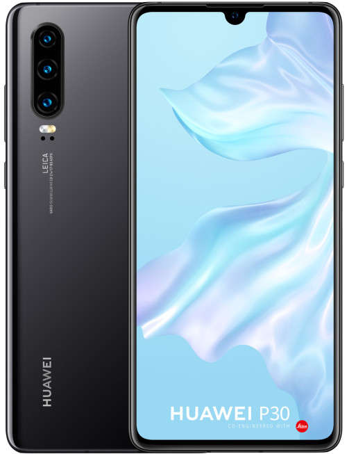 Huawei P30 128GB - Black with Cover (New Sealed in Box)