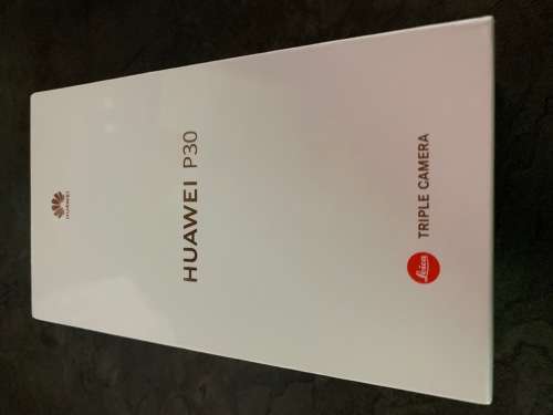 Huawei P30 128GB - Black with Cover (New Sealed in Box)