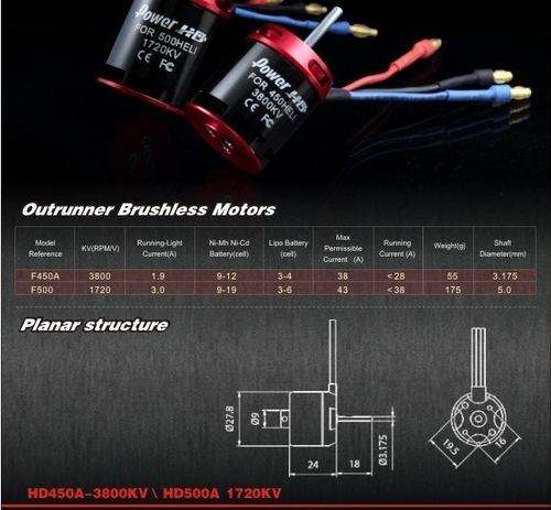 Power HD 450A KV3800High-performance brushless motor brushless motor