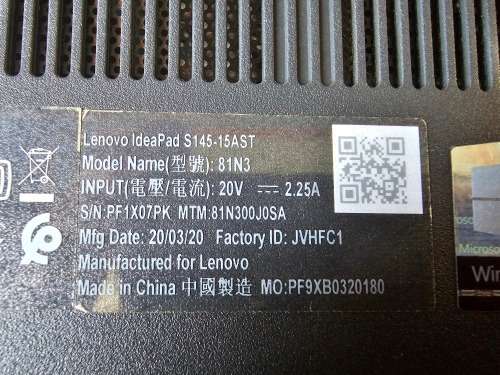 LENOVO IDEAPAD S145-15AST EXCELLENT CONDITON ACTUAL IMAGES ATTATCHED! VIDEO LINK TO ACTUAL LAPTOP!