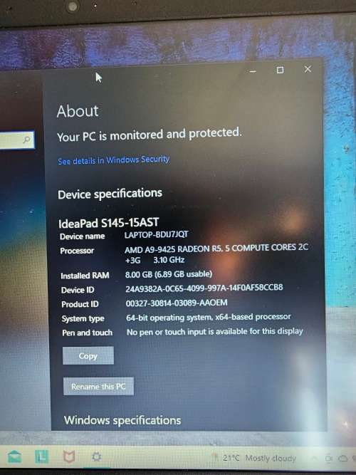LENOVO IDEAPAD S145-15AST EXCELLENT CONDITON ACTUAL IMAGES ATTATCHED! VIDEO LINK TO ACTUAL LAPTOP!