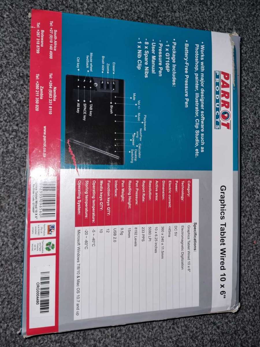 PARROT GRAPHICS TABLET WIRED 10X6