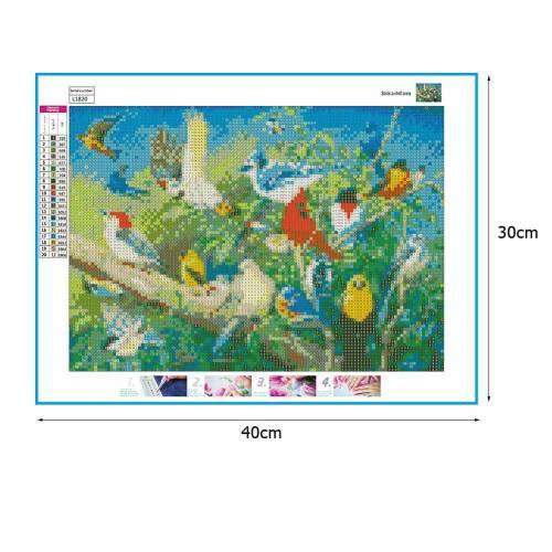 5D DIY FULL DRILL DIAMOND PAINTING BY NUMBER - BEAUTIFUL BIRDS
