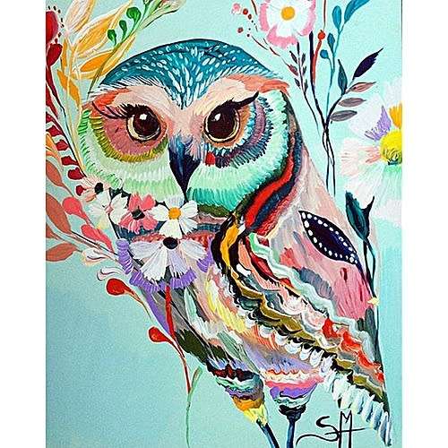 5D DIY PARTIAL DRILL DIAMOND PAINTING BY NUMBER - OWL