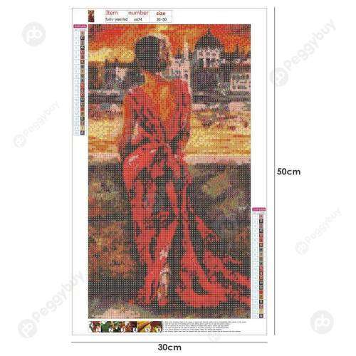 5D DIY FULL DRILL DIAMOND PAINTING BY NUMBER - BEAUTY IN RED