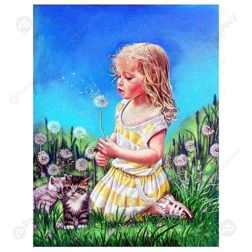 5D DIY FULL DRILL DIAMOND PAINTING BY NUMBER - DANDELION CUTIE