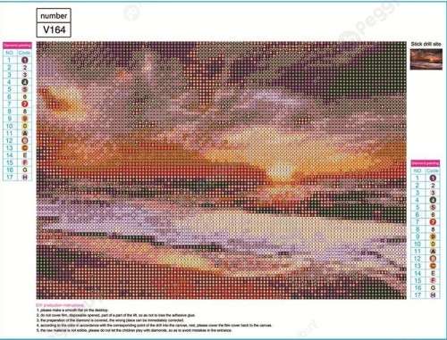 5D DIY FULL DRILL DIAMOND PAINTING BY NUMBER - SEA SUNRISE