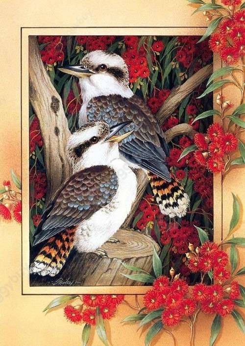 5D DIY FULL DRILL DIAMOND PAINTING BY NUMBER - BIRDS IN FRAME