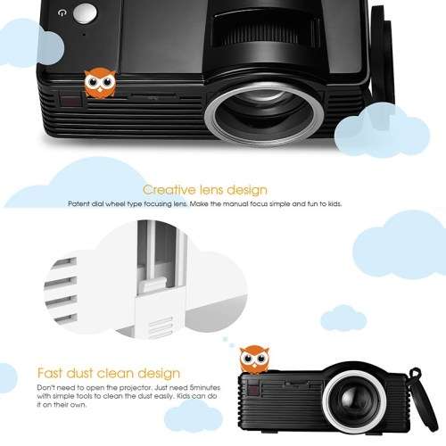 Local Stock - Smallest LED projector -  400 Lumens Brightness - HDMI, USB, AV