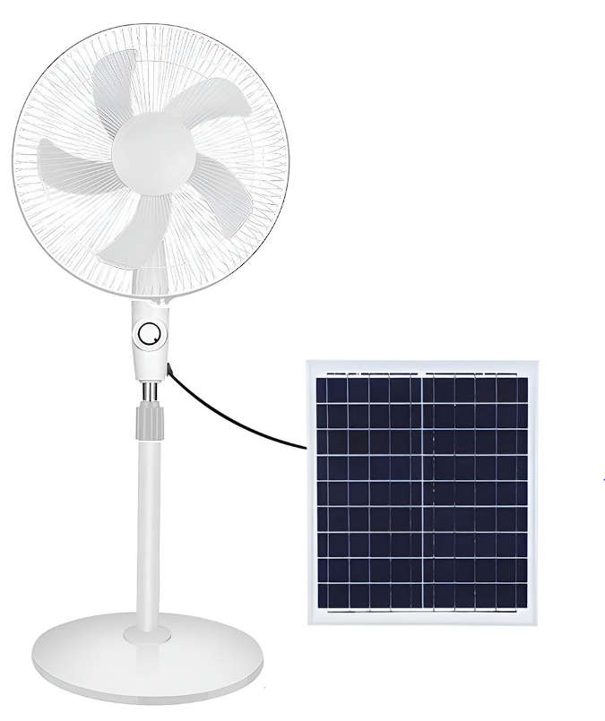 16 INCH SOLAR RECHARGEABLE STAND FAN