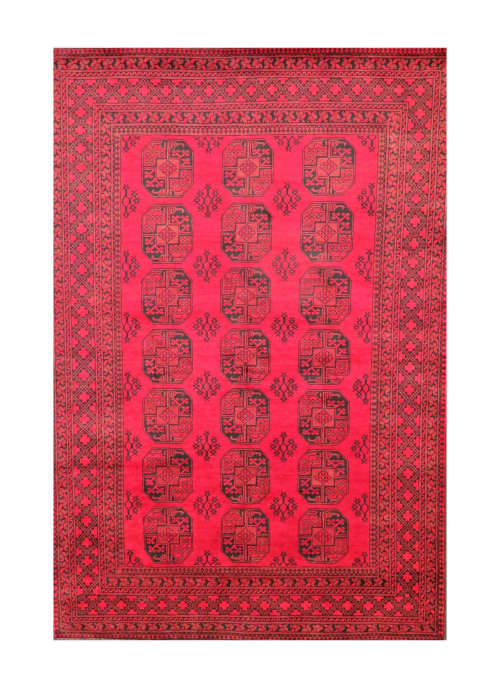 Premium Quality Handwoven Afghan Agcha Carpet 290cm x 198cm