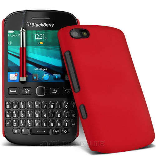 Blackberry 9720 Red Hard Back Cover With Stylus & Screen Protector