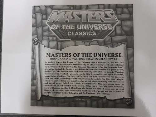 Masters of the Universe Classics Map of the Masters of the Universe Exclusive !!