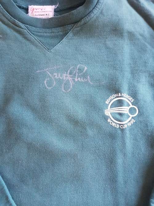Jonty Rhodes Signed  South Africa ODI World Cup 1992 Players Sweater